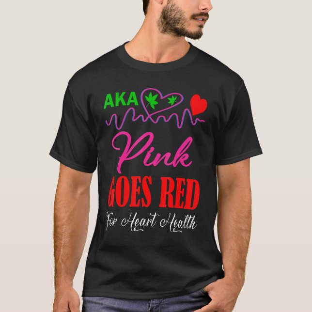 Camiseta A Rosa Fica Vermelha Para Bonito Saúde Cardíaca Em (Frente)