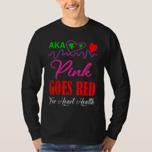 Camiseta A Rosa Fica Vermelha Para Bonito Saúde Cardíaca Em