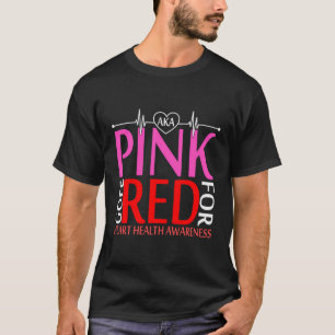 Camiseta A Rosa Fica Vermelha Para Sensibilizar A Saúde Car