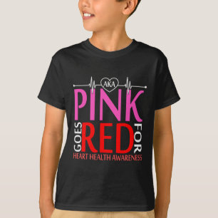 Camiseta A Rosa Fica Vermelha Para Sensibilizar A Saúde Car