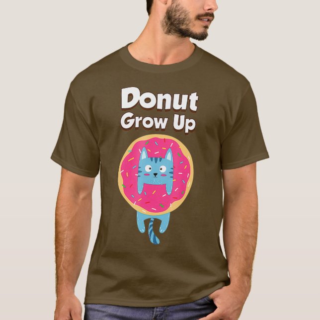 Camiseta A rosquinha Cresce Engraçada Comida De Candeeiro D (Frente)