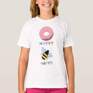 CAMISETA "A ROSQUINHA PREOCUPA-SE COM FELIZ"