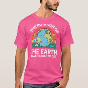 Camiseta A Rotação da Terra da Ciência Torna o Meu Espaço d