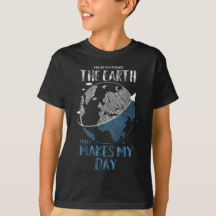 Camiseta A Rotação Da Terra Faz Realmente O Meu Plano Do Di