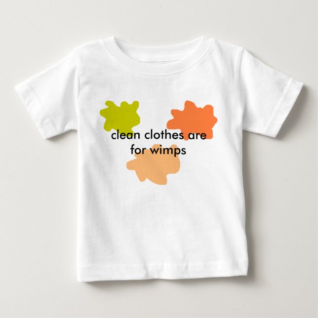 Camiseta a roupa limpa é para wimps (Frente)