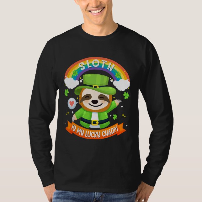 Camiseta A Rua Engraçada Que O Patrick Day Sloth É Meu (Frente)