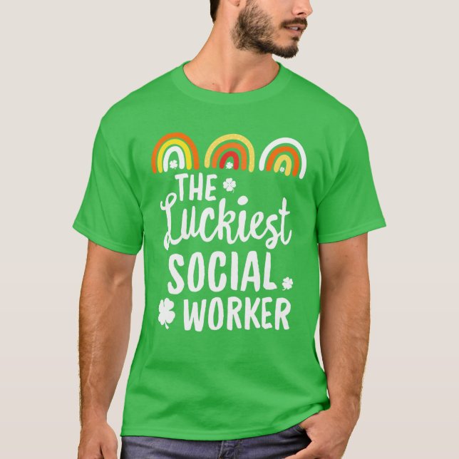 Camiseta A Rua mais sortuda do trabalhador social. (Frente)