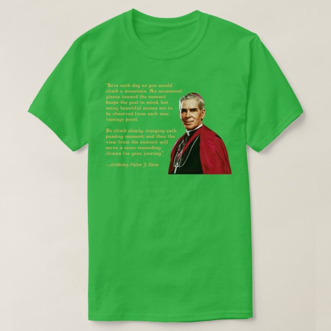 Camiseta A sabedoria de Fulton Sheen (Frente do Design)