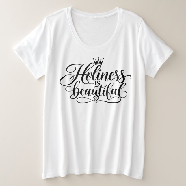 Camiseta A santidade é linda  (Frente do Design)