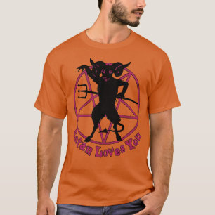 Camiseta A satã ama-te a vintage à versão roxa