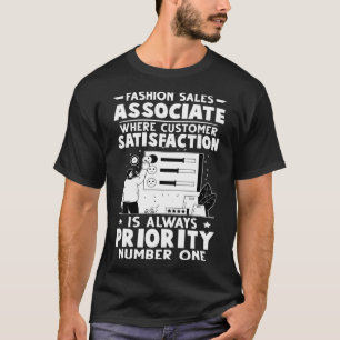 Camiseta A Satisfação Do Cliente Associada De Vendas De Mod