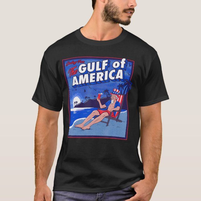 Camiseta A Saudação Do Patriótico Do Golfo Da América (Frente)