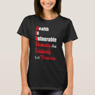 Camiseta A Saúde É Uma Humanidade Vulnerável E A Solidaried