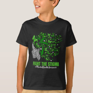 Camiseta A Saúde Mental Da Borboleta É A Sensibilização Par