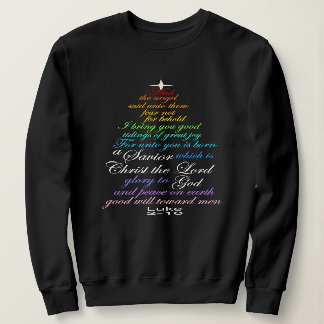 Camiseta A Savior is Born Luke 2-11 Christmas Tree Shirts (Frente do Design)