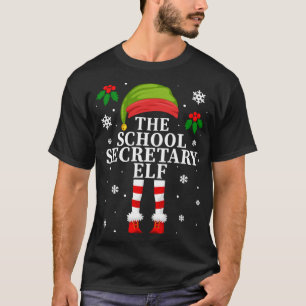 Camiseta A Secretária da Escola Elf Matching de Natal