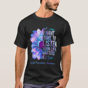 Camiseta A Semana Da Sensibilização Para A Prevenção Do Sui