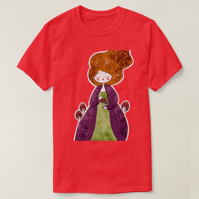 Camiseta A senhora cogumelo (Frente do Design)