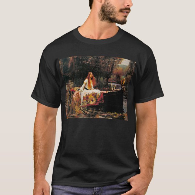 Camiseta A senhora de Shalott, C. 1888 pelo Waterhouse de (Frente)