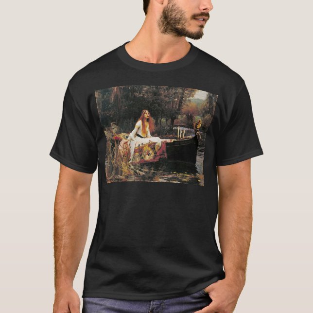 Camiseta A senhora de Shalott por John William Waterhouse (Frente)