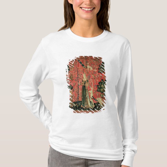 Camiseta A senhora e o unicórnio: 'Touch (Frente)