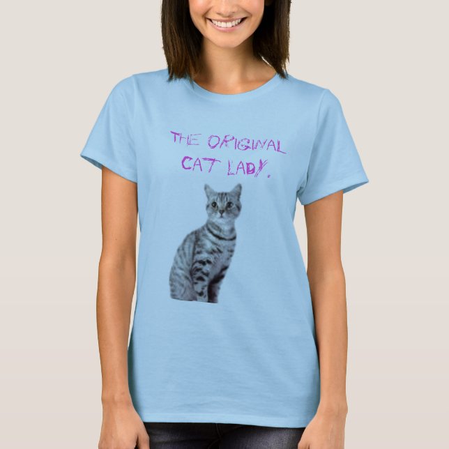 Camiseta A senhora original do gato (Frente)