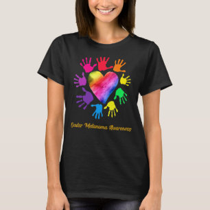 Camiseta A Sensibilização Por Melanoma Ocular Mãos Melanoma