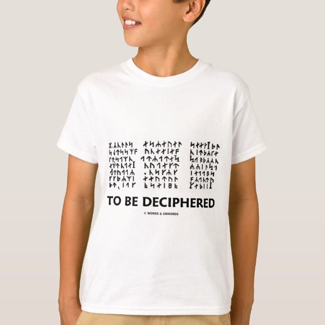 Camiseta A Ser Decifrado (Jules Verne Runic Cryptogram) (Frente)