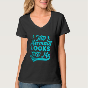 Camiseta A sereia parece comigo menina negra citação