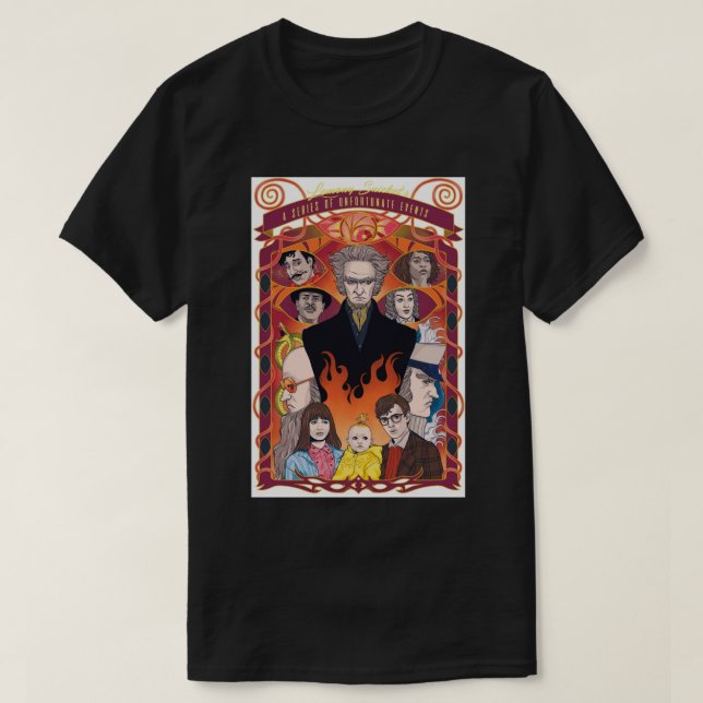 Camiseta A Series of Unfortunate Events Art Print (Frente do Design)