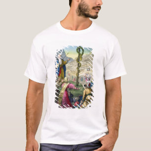 Camiseta A serpente de bronze, de uma bíblia impressa por