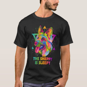 Camiseta A Sheppy É O German shepherd Sonolento Shepard Hum