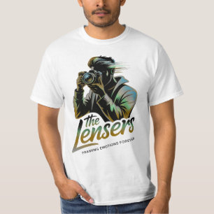 Camiseta A Silhueta do Fotógrafo Lensers Enquadrando Emoç