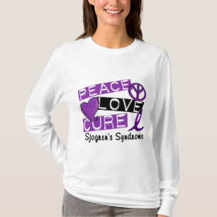Camiseta A síndrome de Sjogren da cura do amor da paz