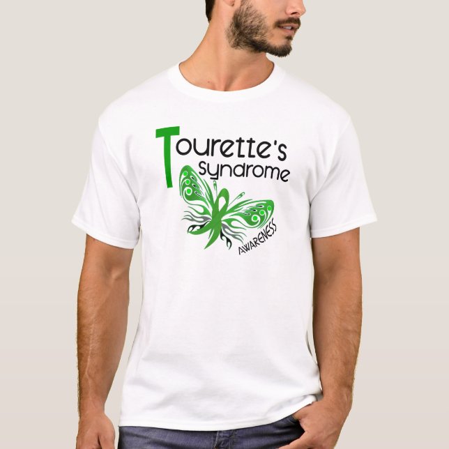 Camiseta A síndrome de Tourette da borboleta 3,1 (Frente)