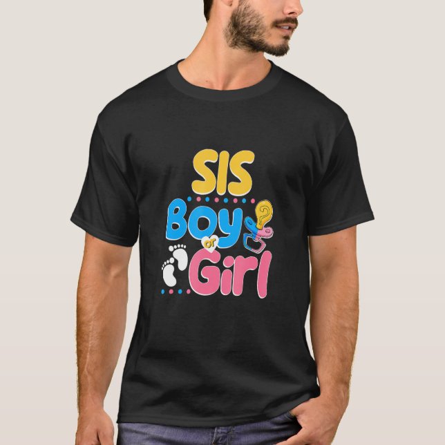 Camiseta A Sis Rosa ou Azul ama-te a melhor Irmã de Si. (Frente)