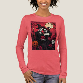 Camiseta A Skeletal Couple Stands In An Eternal Embrace 