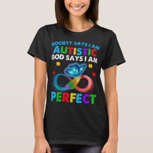 Camiseta A Sociedade das Borboletas diz que sou Autista Deu