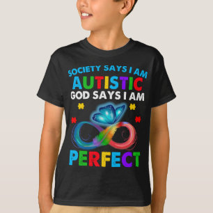 Camiseta A Sociedade das Borboletas diz que sou Autista Deu