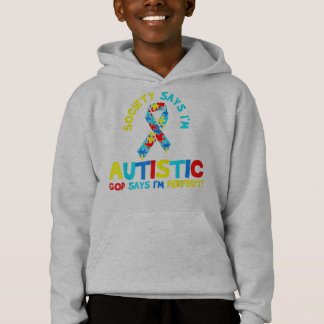 Camiseta a sociedade diz que eu sou autista deus diz que so