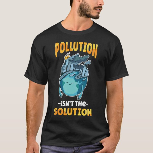 Camiseta A solução não polui nosso ouvido. (Frente)