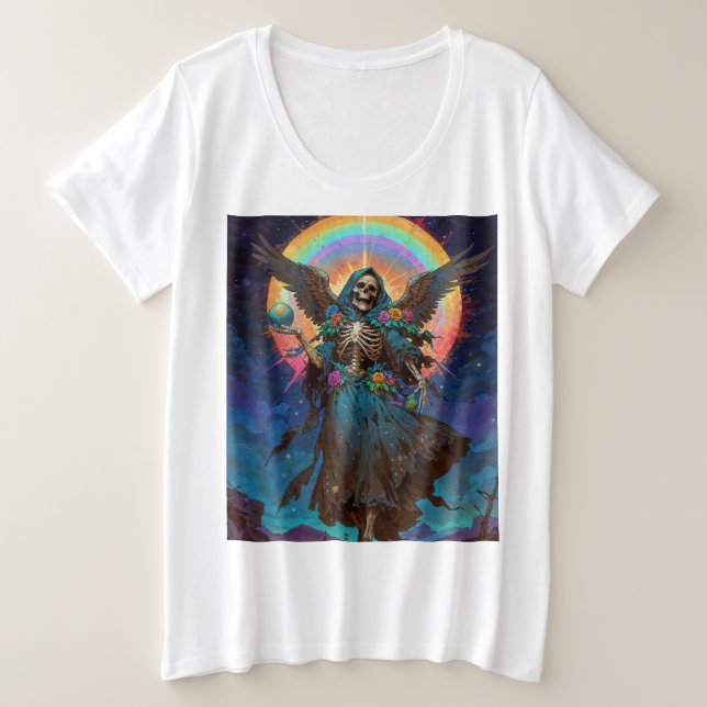 Camiseta A Sombra Benévola Santa Morte (Frente do Design)