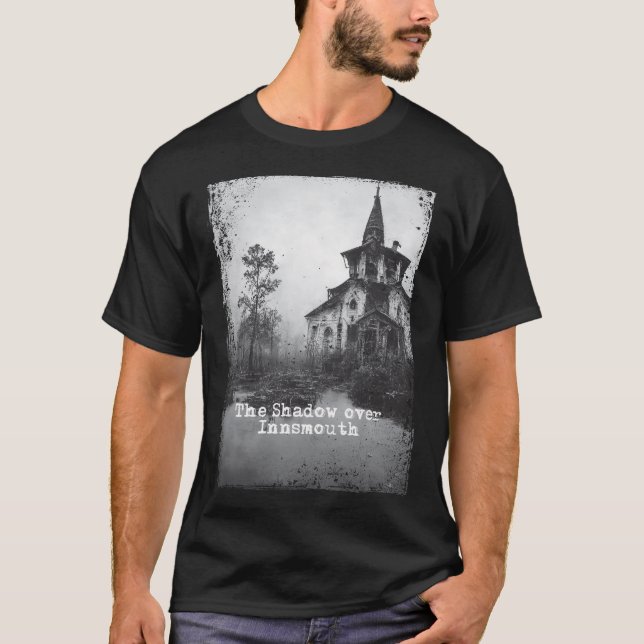 Camiseta A sombra sobre a nave afável Cthulhu Mythos (Frente)