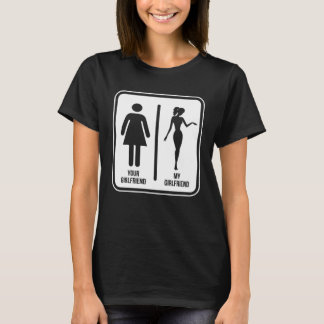 Camiseta A sua namorada vs a minha namorada