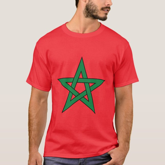 Camiseta A T-Camisa dos homens de Marrocos (Frente)