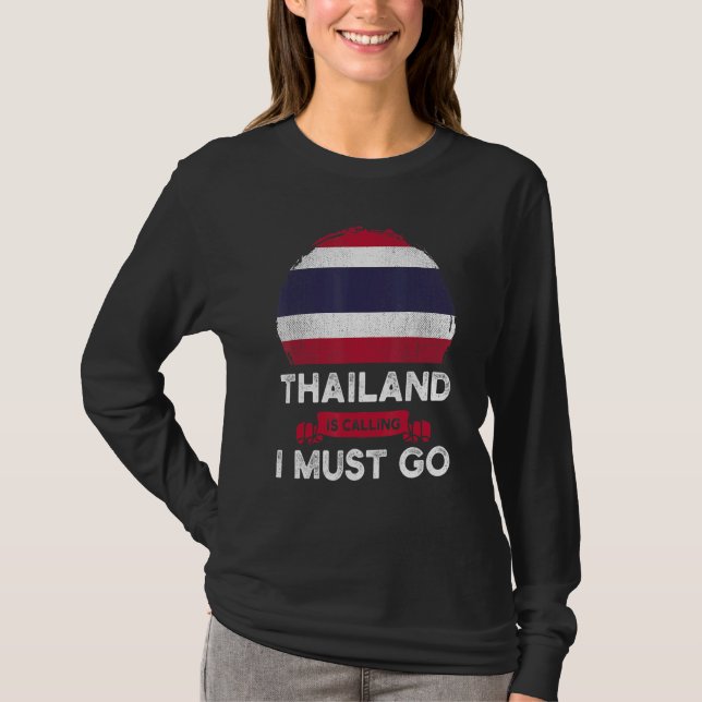 Camiseta A Tailândia Está Chamando De Eu Preciso Ir Para As (Frente)