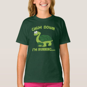 Camiseta A Tartaruga Bonita Corre Uma Aranha Engraçada