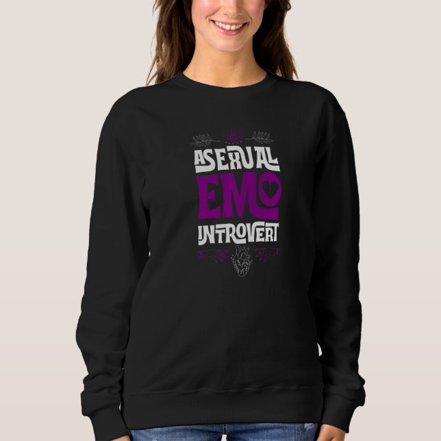 Camiseta A Teen Mística Asexual do Orgulho Introduzido Emo  (Frente)