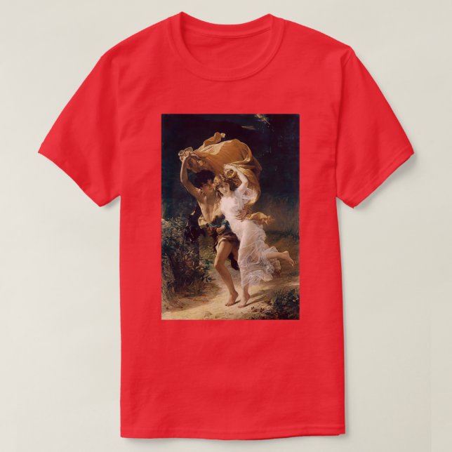 Camiseta A Tempestade de Pierre Auguste Cot Renaissance Art (Frente do Design)