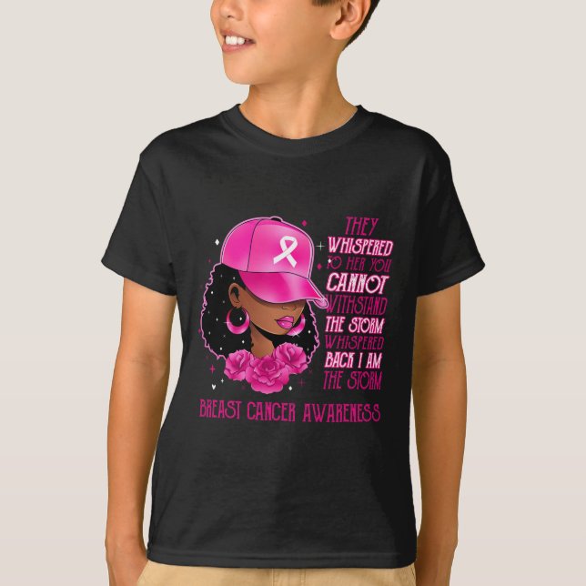 Camiseta A Tempestade Mulheres Negras Sobrevivendo ao Cânce (Frente)